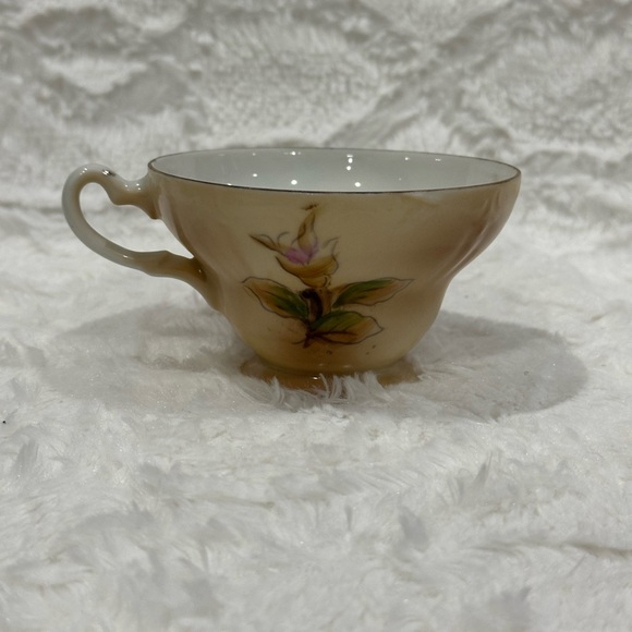 Antique Kalk Germany Porcelain Tea Cups And Saucers Set Of 2 - Picture 8 of 10